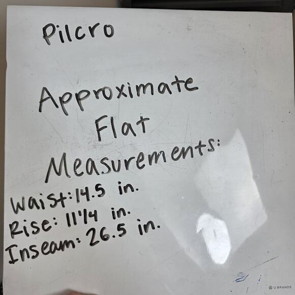 Pilcro Cream Black Corduroy High Rise Button Fly Cropped Skinny Pants Size 28 - Picture 12 of 12